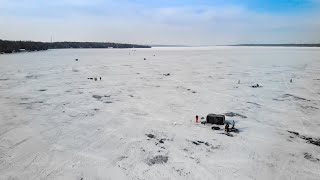 Ice Fishing on Lake Couchiching Jan 7 2021 [upl. by Hylton]