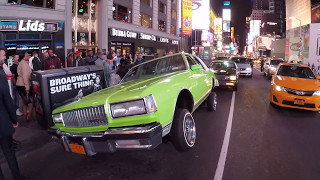 Lowriding in Times Square New York City May 12th 2017 [upl. by Ticknor41]