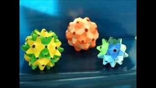 origami  modular  kusudama  flower kusudama  tutorial  dutchpapergirl [upl. by Thar]