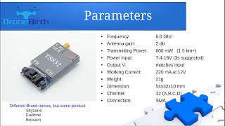 TS832 58Ghz 600mW Video Transmitter VTx wiring and review [upl. by Carlos]