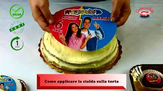 Come applicare la cialda sulla torta  Guida 100 Free 🎂🤩 [upl. by Nynahs]