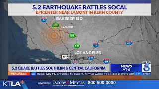 Magnitude 52 earthquake strikes Southern California [upl. by Roderigo686]