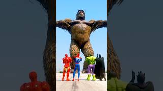 KING KONG SAVING AVENGERS FROM SHAZAM AND VENOM BROTHERS 🤯 shorts gta5 [upl. by Aihtnis208]