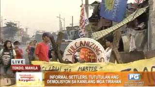 Watch Tondo settlers set up barricade [upl. by Dyna]