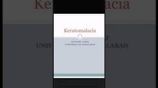 Eye Health Care quotOcularDDtalksquot Muzammil Tariq Keratomalacia TUF [upl. by Dlarrej]