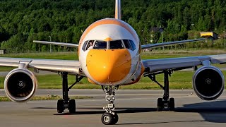 Condor 757300 Arrival amp Departure tofrom Tromsø Airport [upl. by Nedarb924]