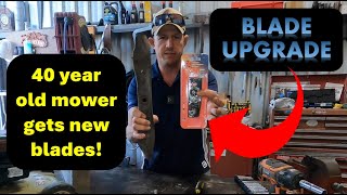 Push Mower Blade upgrade Yes  It can be done [upl. by Avle]