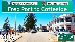 Driving tour of Fremantle Port to Cottesloe  Perth Western Australia  Ambient Sound  POV [upl. by Felizio]