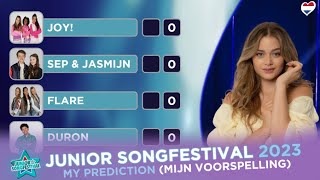 🇳🇱 Junior Songfestival 2023  MY PREDICTION  MIJN VOORSPELLING [upl. by Bendick]