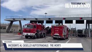 20240602 ROSIGNANO  INCIDENTE AL CASELLO AUTOSTRADALE TRE MORTI [upl. by Yrem620]