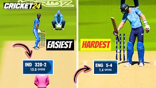 I tried Easiest VS Hardest mode in Cricket 24🔥 Cricket 24 Gameplay  Unfolded Gamers [upl. by Noelani675]