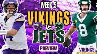 Minnesota Vikings vs New York Jets Week 5 Game Preview and Key Matchups [upl. by Silsby]