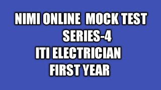 NIMI ONLINE MOCK TEST SERIES4 ELECTRICIAN  SUDARSHAN SIR [upl. by Wyck]