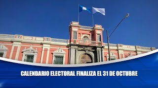 Calendario electoral finaliza el 31 de octubre [upl. by Adiarf]