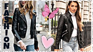 OUTFITS CON CHAQUETA DE CUERO ♡ ESTILOS BÁSICOS PARA USAR TU CHAMARRA DE CUERO 🤩 MODA 2022 [upl. by Oniuqa393]