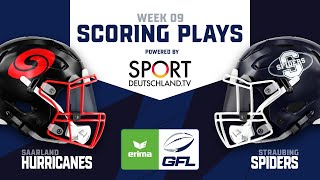 ERIMA GFL Scoring Plays Saarland Hurricanes  Staubing Spiders [upl. by Yrtnej]