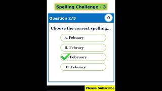 Spelling Challenge 3 [upl. by Ateuqal]