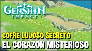 SECRETO Cofre lujoso COOPERATIVO  Solución al puzzle del Corazón en la Isla  Genshin Impact [upl. by Klusek]