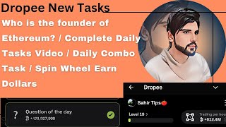 Who is the founder of Ethereum  Complete Daily Tasks Video  Daily Combo Task  Spin Wheel Earn [upl. by Abagael]