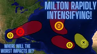 Tropics Update Milton Rapidly Intensifying Where Will The Worst Impacts Occur [upl. by Nnaul]