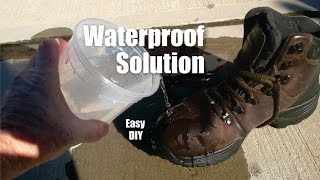 DIY easy to make waterproof solution for leather canvas and almost any material [upl. by Essam]