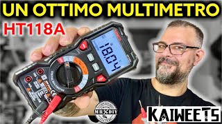 Kaiweets multimetro digitale HT118A Tester elettrico batterie e corrente elettrica Come si usa [upl. by Llener]