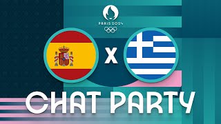 Spain v Greece  Mens Olympic Basketball Tournament Paris 2024  Chat Party ⚡🏀 [upl. by Loralie605]