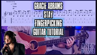 How to play Gracie Abrams  Stay Guitar Tutorial Lesson [upl. by Bret529]