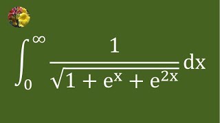 Evaluating the improper integral using algebraic manipulation and hyperbolic functions [upl. by Alduino]