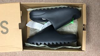 11 Review  Ckshoes  adidas Yeezy Slide Onyx HQ6448 [upl. by Eilrak]