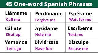 Learn 45 Spanish Sentences in Just One Word [upl. by Felicdad]