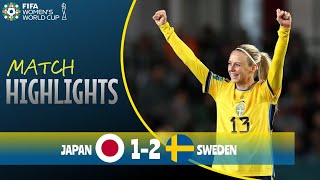 Sverige Japan  Mål och Höjdpunkter  VM Fotboll 2023 Damer [upl. by Ahseym]