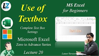 20 Use of Text Box in MS Excel Free Course Series for Beginners learning excel teacher lecture [upl. by Dirraj]