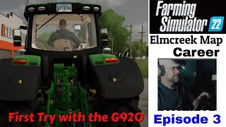 Farming Simulator 22 Using the Logitech G920 Steering wheel and pedals plowing Episode 3farmsim [upl. by Tawsha]