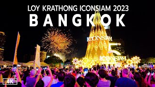 ICONSIAM Loy Krathong Festival and Firework Show Bangkok 2023 4K [upl. by Nolyd354]