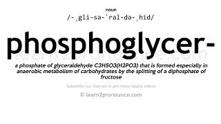 Pronunciation of Phosphoglyceraldehyde  Definition of Phosphoglyceraldehyde [upl. by Emeric]