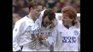 Leeds vs Crystal Palace 199091 Season [upl. by Aissatsana256]