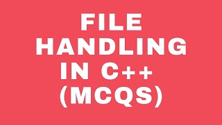 File Handling C  MCQS [upl. by Rahsab]