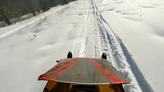 1973 SkiDoo Elan 250  Track Ride [upl. by Lanti]