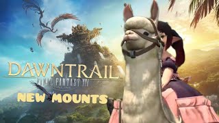 FFXIV DAWNTRAIL New Mounts [upl. by Alaunnoif594]