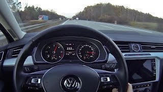 VW Passat B8 2 0 TDI POV Autobahn TOP SPEED RUN [upl. by Hagai]