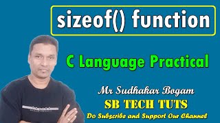 sizeof function  SIZEOF in CLanguage Practical  C Programming [upl. by Dorian216]