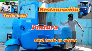 planchado y pintura restauración de motos torito bajaj  pintura poliuretano brillo directo [upl. by Goodwin]