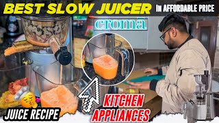 बहुत अच्छा है ये Kitchen Appliance Juicer 👌Croma Juicer ReviewJuice Reciepe 🧃 [upl. by Oigufer887]