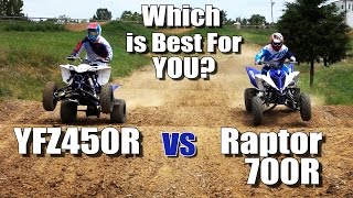 Yamaha Raptor 700R vs YFZ450R Shootout Which is Best for You [upl. by Ahto482]