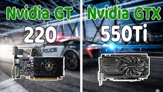 Nvidia GT 220 vs gtx 550ti GTA V Graphics Comparison [upl. by Neetsuj]