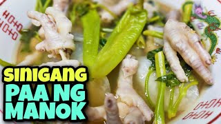 SINIGANG NA PAA NG MANOK  PAANO LUTUIN  chicken feet recipe  v88 [upl. by Hunt]