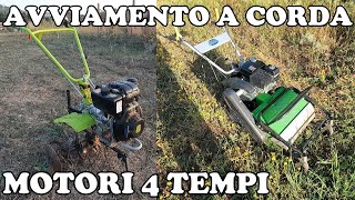 Come Accendere a Strappo Motozappa Motocoltivatore e altro  Motori 4 Tempi [upl. by Ag]