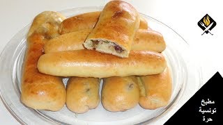 خبز محشي هش ورطب كالقطن 👌 وصفة باقات فارسي بعجينة طرية وحشوة سهلة التحضير  BAGUETTE FARCIE AU FOUR [upl. by Abraham247]