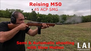 Reising M50  semi and full automatic shooting with slow motion [upl. by Arsuy]